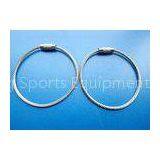 2.0 mm 7 * 7 Stainlss Steel Cable Key Ring Round Cable Tag For Bag With Buckel