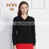 2015 High Quality V Neck Solid Color Ladies Women Cashmere Sweater