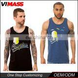 Custom Printed Logo Cotton Mens Gym Sports Tank Top thumbnail-1