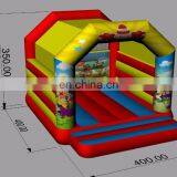 2017 High Quality New Design Cheap Movable 0.55mm PVC Inflatable Small Bounce House for Sale thumbnail-6