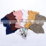 Cute Baby Rompers Girl Summer Flutter Sleeve Single Breasted Baby Jumpsuit With Pocket Design Baby Onesie Kids Clothes 1-5T thumbnail-2