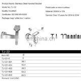 304 Stainless Steel Adjustable Support Clamp With Rubber Stair Balcony Handrail Post Bracket Connector thumbnail-4