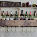 Custom unfinished vintage wooden wine holder rack,wood wine glass racks
