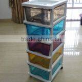 2016 hot selling 5 layers detachable colorful transparent plastic storage drawer, locker, cabinet