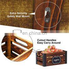 Solid Wood Hanging Chalkboard Decorative Display Wall Mounted Rustic Accent Crate Box for Party / Office / Bedroom / Kitchen thumbnail-3