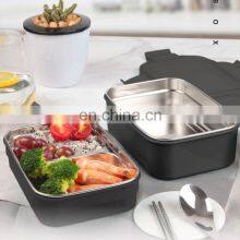 2021 Eco Friendly Korean Insulated Plastic Metal Stainless Steel Bento Kids Lunch Box thumbnail-1