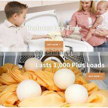 Wholesale Supplier Customized Logo Pure Eco Laundry Organic Felt Set Wool Balls Dryer thumbnail-2