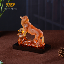 SAINT-VIEW Crystal Liuli Office Gift Livingroom Animal Custom Decoration Tiger Statuary thumbnail-2