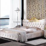 2016 Hot Sale Crystal High Back Leather Bed