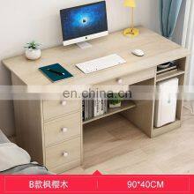 Cheap Modern Wooden Home Office Furniture Lamp Study Table Computer Desk With 2 Drawers thumbnail-5