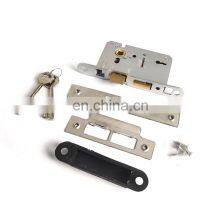 Vintage Style Mortise Lock Body Assembly Kit Cast Steel Construction Brass Plated Finish Reversible Latch Bolt Mortise Lock