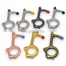 Social Distancing Edc Germ Free Metal Door Opener Stick Screen Elevator Key Tools No Touch Keychain thumbnail-4