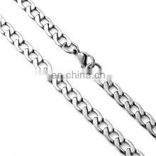 Youth Fashion Trends Brass Aluminum Necklace Metal Stainless Steel Curb Cuban Jewelry Chain Necklace thumbnail-1