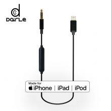 MFi 8 Pin to 3.5mm Jack Male Aux Audio Detachable Cable for Iphone XR