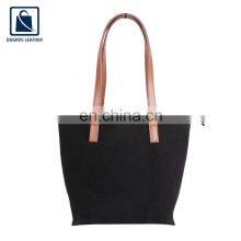 Newest Arrival Polyester Lining Material Eye Catching Design Fashionable Genuine Leather Shopper Bag for Women