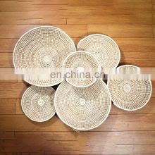 Set of 3 Boho Wall Decor Seagrass Wall Decoration Natural Weave Art Decor Placemat Wholesale