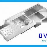 Stainless Steel Kitchen Sink With Drainboard STS 201B thumbnail-1