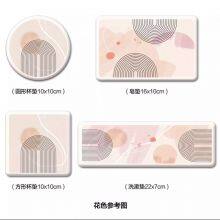 Bathroom Accessories Highly Absorbent Quick Dry Wabi Sabi Style Diatomite Stone Bath Mat Set thumbnail-5