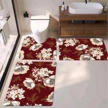Flower Design Remium Anti-Fatigue Toilet Bath Mat – Gel & Foam Cushion, Stain Resistant & Easy to Clean thumbnail-4
