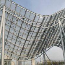 Glass Canopy, Glass Roof With Grid Structure, Grid Glass Greenhouse, Daylighting Roof of Grid With Bolted Spherical Joints, Production, Manufacturing and Sales of Grid Daylighting Canopies thumbnail-1