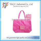 Pink Foldable / Folding Shopping Bag With Dot Printing thumbnail-1