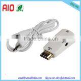 New Product HDMI Male To VGA Female Converter Box Adapter With Audio Cable For PC HDTV