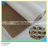 Hotfix Crystal Rhinestone Mesh Ss16 4mm LT.Topaz Crystal Gold Base thumbnail-3