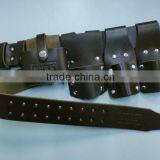 Dutty Service Web Sambrown Cross Genion Leather Belt