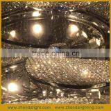 Decorative Fashion Lotus Flower Shape K9 Crystal Pendent Hotel Lobby Chandelier thumbnail-4