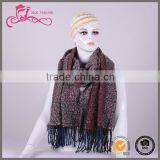 Christmas maxi women wholesale fashion fringe shawls infinity tassels blanket scarf in winter