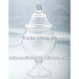 Small Clear Apothecary Glass Jar With Lid thumbnail-1