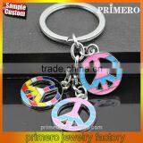 New Colorful Peace Sign Pendant Key Ring Key Chain Keychain String Gift