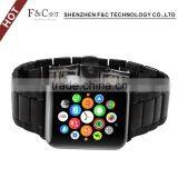 Stainless Steel Band With Durable Folding Clasp Strap for Apple Watch 38mm Black