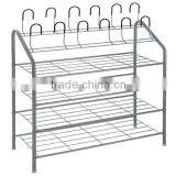 Household Essentials Silver 4 Layer Metal Shoe Rack thumbnail-1