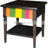 Brown Chinese Wood Antique Furniture Tea Table thumbnail-1