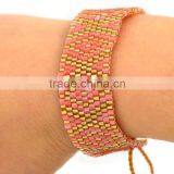 2016 New Cheap Bohemian Gypsy Jewelry Orange Color Beads Handmade Bohemian Bracelet thumbnail-6