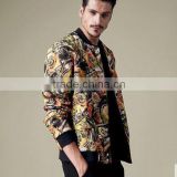 The 2015 men's casual fashion print Hooded Jacket