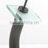 Single Handle Glass Waterfall Vessel Deck Faucet in Oil Rubbed Bronze thumbnail-1