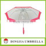 Girl Pink Happy Smooth Staight Umbrella Happy Travel Umbrella thumbnail-1
