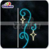 Holiday Decoration Designer Lamp Poles Motif With Star