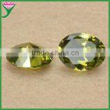 Wholesale High Quality Loose Oval Dark Peridot cz Lab Created Diamond thumbnail-3
