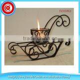 Exquisite Decorative Pattern Black Wrought Iron Candle Holders thumbnail-1