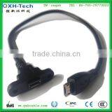 Micro USB Female Panel Mount to USB Micro Male Cable thumbnail-1