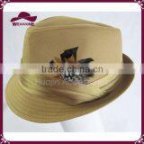 Gentleman's Fedora Hat with Feather