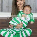 Family Cotton Christmas Pajamas With Stripe Red/green/blue thumbnail-3