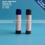 6g Colorful Sturdy Plastic Empty Lip Balm Tubes Containers With Lid Caps