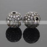 Grade AAA 8mm Natural White Zircon Balls With 24k Gold Plated CZ Jewelry thumbnail-4