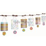 Cylinder accordion paper lantern garland for baby shower decoration