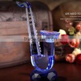 Delicate Crystal Glass Saxophone Model Musical Instrument for Home Decorations & Gifts CO-M008