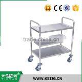 TJG high quality Stainless Steel trolley, 3 Shelves Heavy-Duty Commercial-Grade Utility Cart